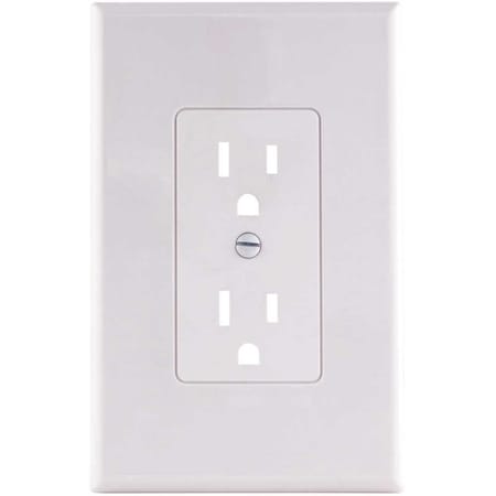 Titan3 Technology 1-Gang Decorator Plastic Wall Plate, White Smooth, 5PK TPPCSW-D-5